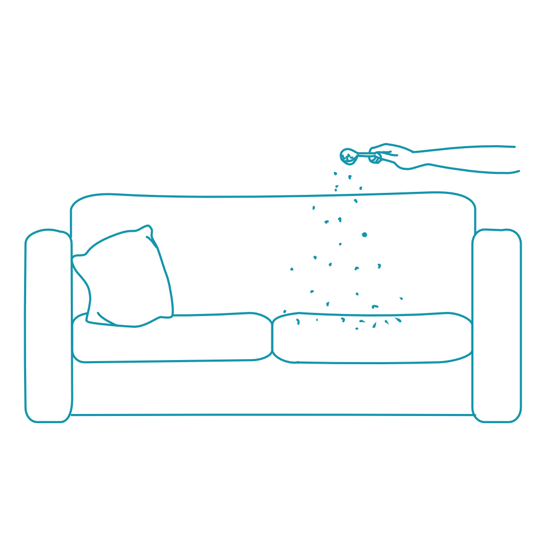 Illustration Sofa reinigen
