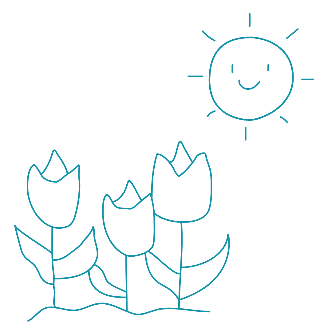 Illustration Tulpen Sonne