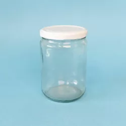 Schraubglas mit weißem Deckel